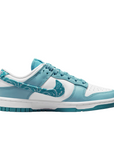 Nike scarpa sneakers da donna Dunk Low DH4401-101 bianco-acqua blu