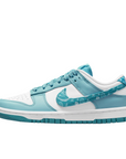 Nike scarpa sneakers da donna Dunk Low DH4401-101 bianco-acqua blu