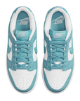 Nike scarpa sneakers da donna Dunk Low DH4401-101 bianco-acqua blu