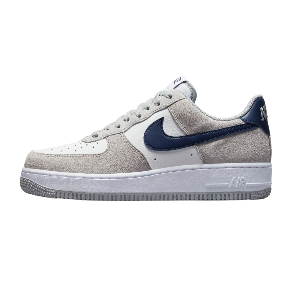 Nike scarpa sneakers da uomo Air Force 1 &#39;07 FD9748-001 grigio chiaro blu