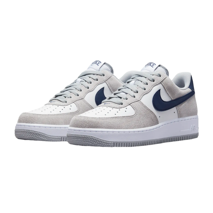 Nike scarpa sneakers da uomo Air Force 1 &#39;07 FD9748-001 grigio chiaro blu