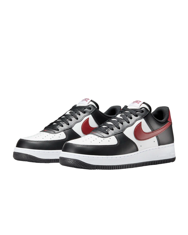 Nike scarpa sneakers da uomo Air Force 1 &#39;07 FZ4615-001 nero rosso bianco