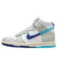 Nike scarpa sneakers da ragazzo Dunk High SE FN7995 100 bianco-azzurro-argento