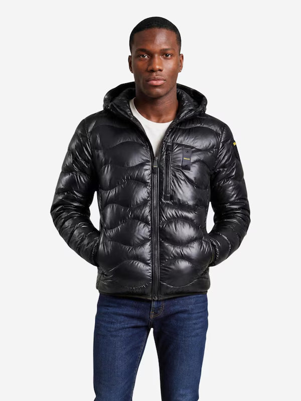 Blauer piumino corto da uomo Wave 26WBLUC03064 006355 999 nero