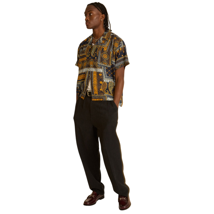 Obey camicia manica corta da uomo Archie 181210427 blu multi