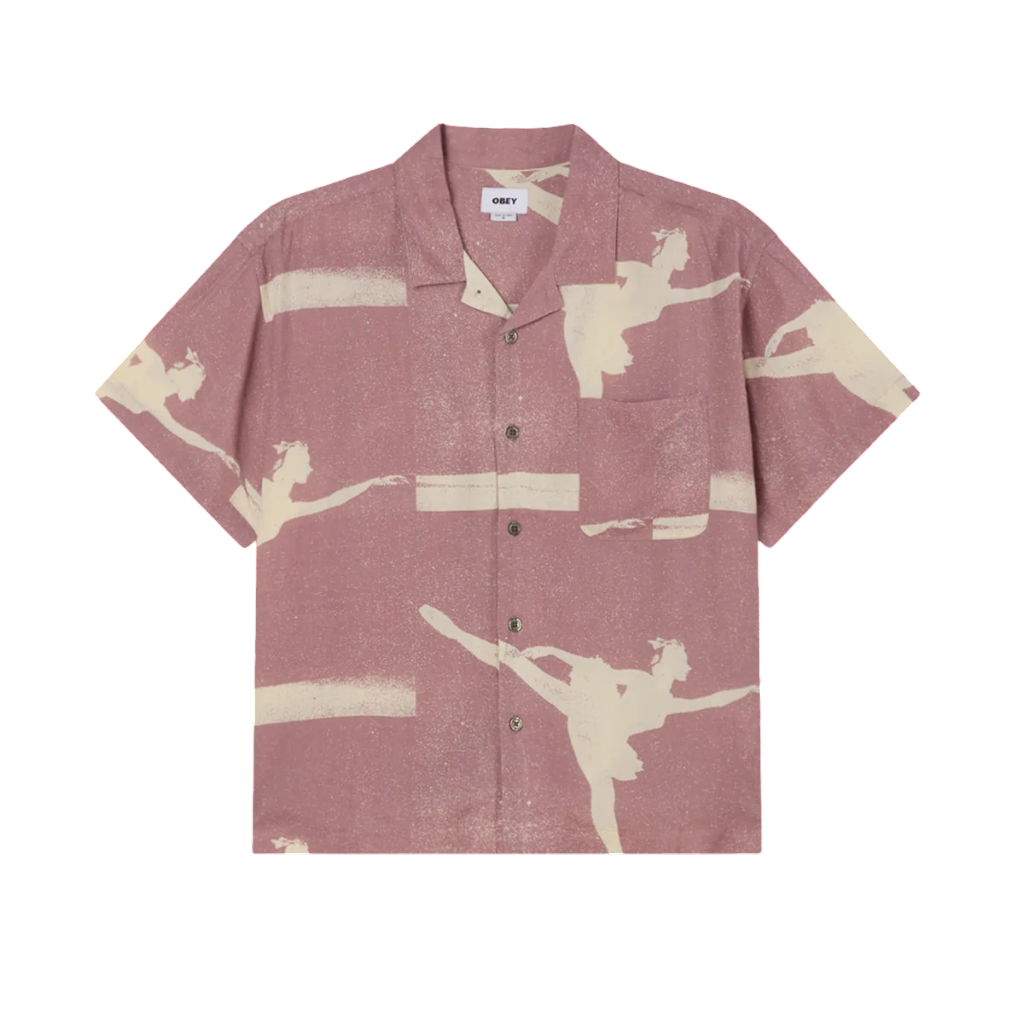Obey camicia manica corta da uomo Jacques 181210431 malva