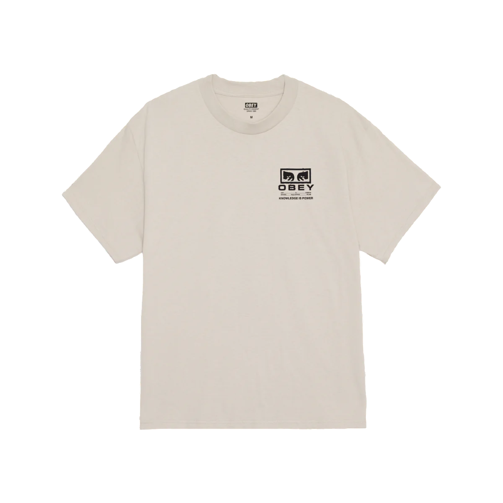 Obey maglietta manica corta da uomo Permission Classic 165264087 beige