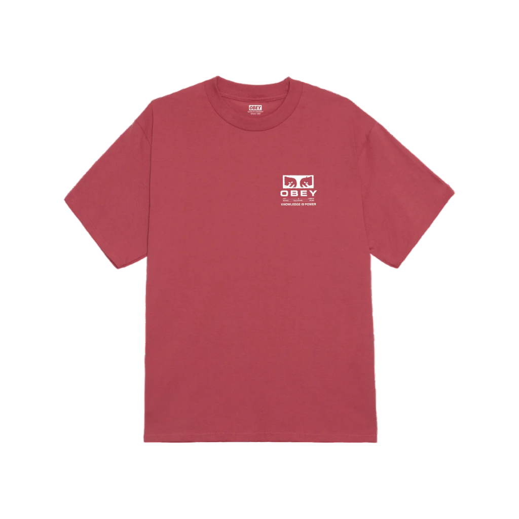 Obey maglietta manica corta da uomo Permission Classic 165264087 rosso minerale