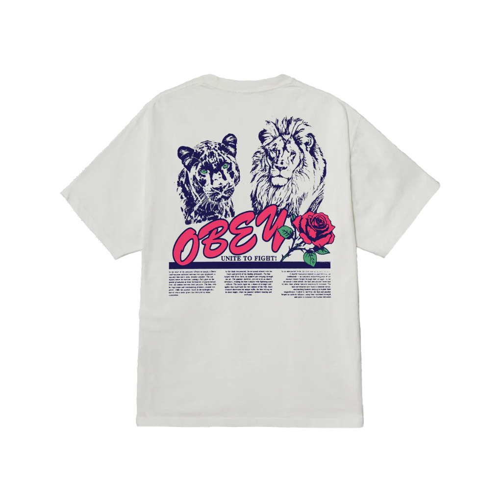 Obey maglietta manica corta da uomo Unite e Fight 167924097 bianco