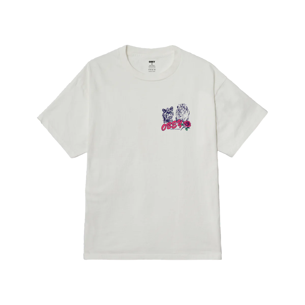 Obey maglietta manica corta da uomo Unite e Fight 167924097 bianco
