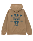 Obey felpa con cappuccio da adulto"Lotus with Hands" 112843974 tortora