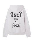 Obey felpa con cappuccio per adulti Posse Extra Heavy 112470231 grigio cenere