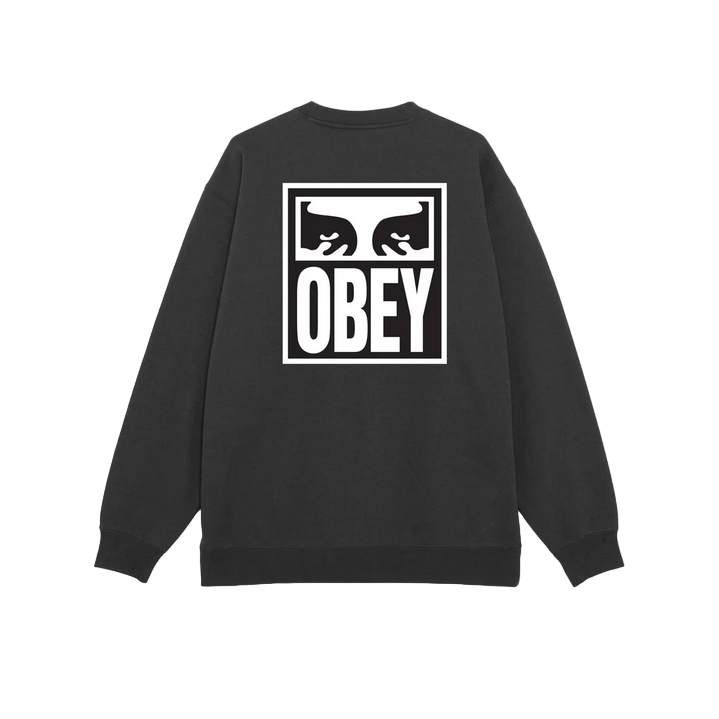 Obey felpa girocollo da adulto con stampa iconica occhi 112863126 nero