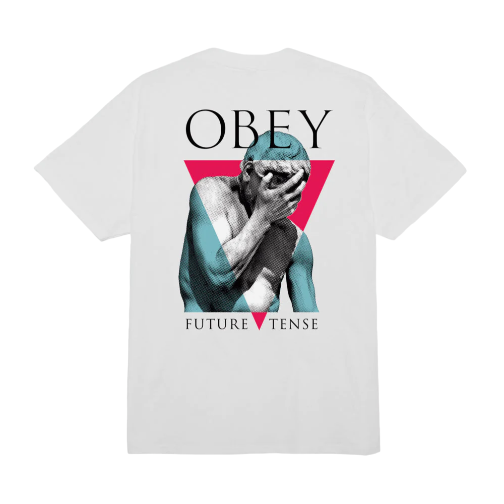 Obey maglietta manica corta da uomo Future Tense 165263778 bianco