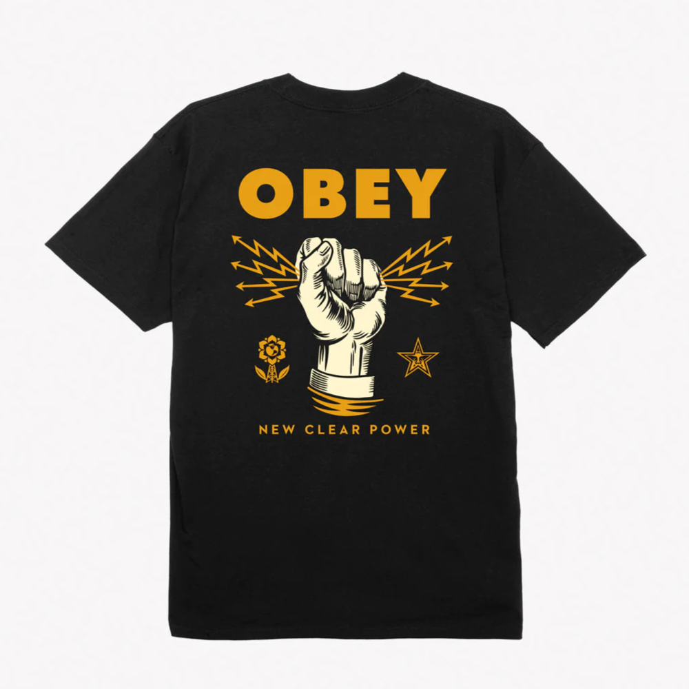 Obey maglietta manica corta da uomo New Power Classic 165263779 nero