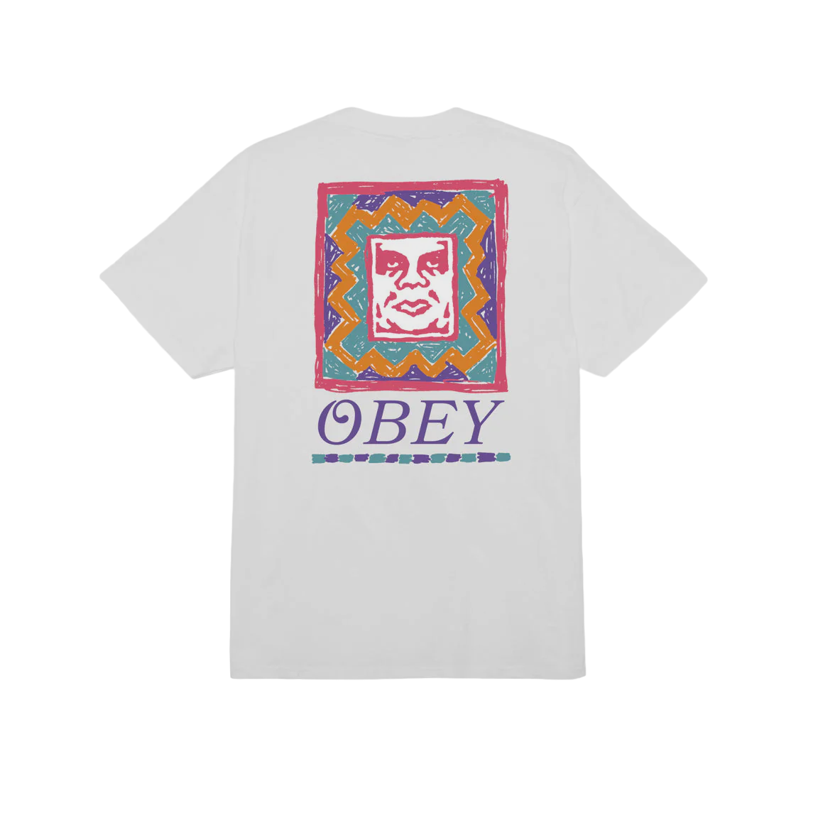 Obey maglietta manica corta da uomo Throwback 165263786 A951000 bianco