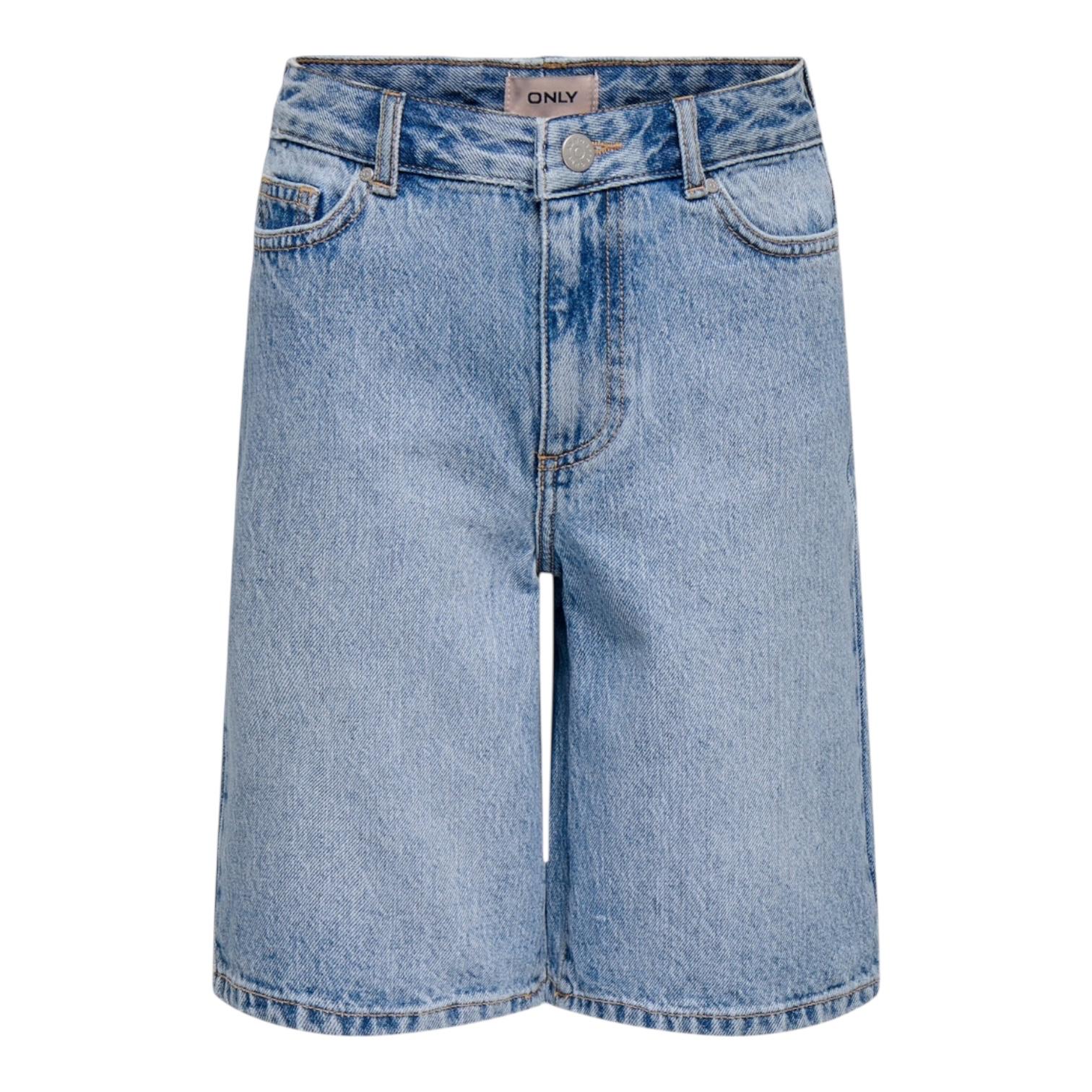 Only Bermuda Jeans Ragazza Vita Alta KOGSONNY 15364157 Blu Chiaro