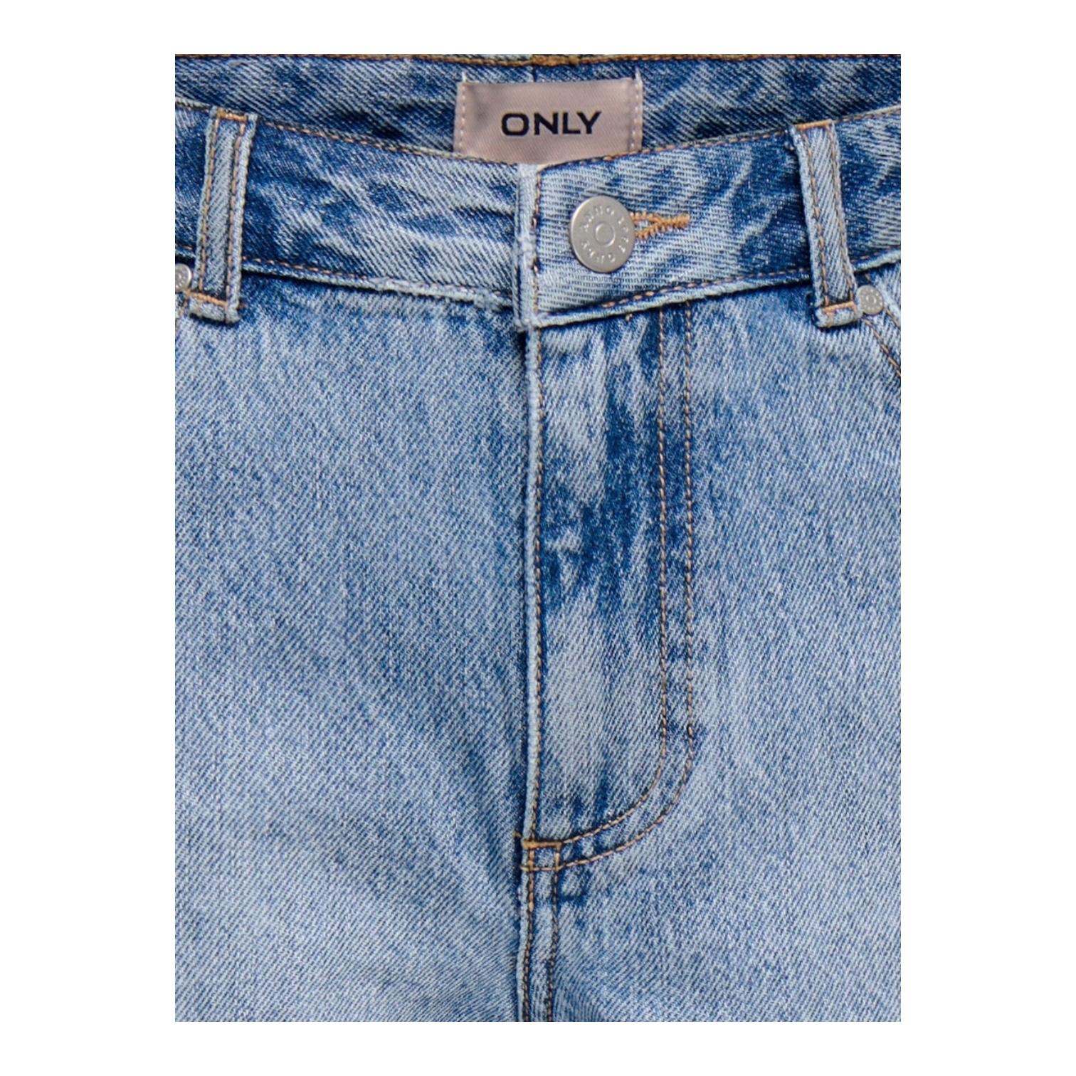 Only Bermuda Jeans Ragazza Vita Alta KOGSONNY 15364157 Blu Chiaro v