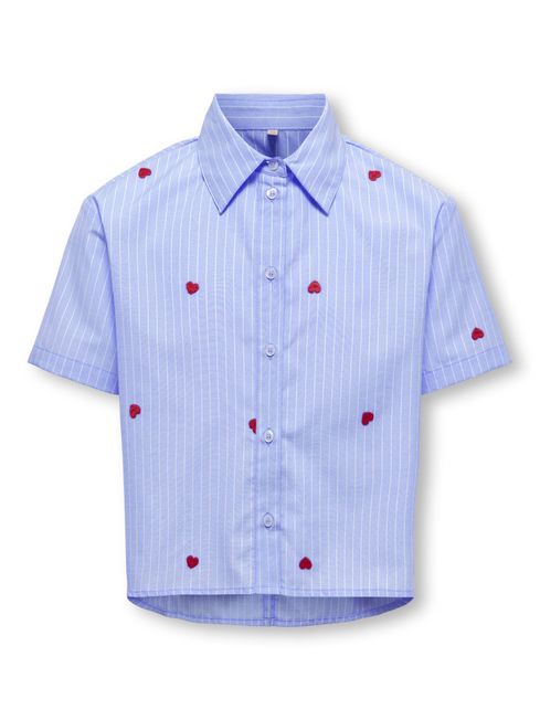 Only camicia da ragazza KOGNEW LINA SS STRIPE 15374450 blu