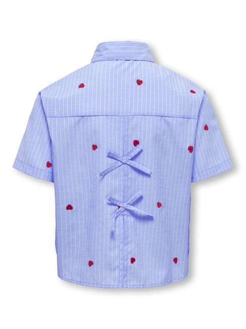 Only camicia da ragazza KOGNEW LINA SS STRIPE 15374450 blu