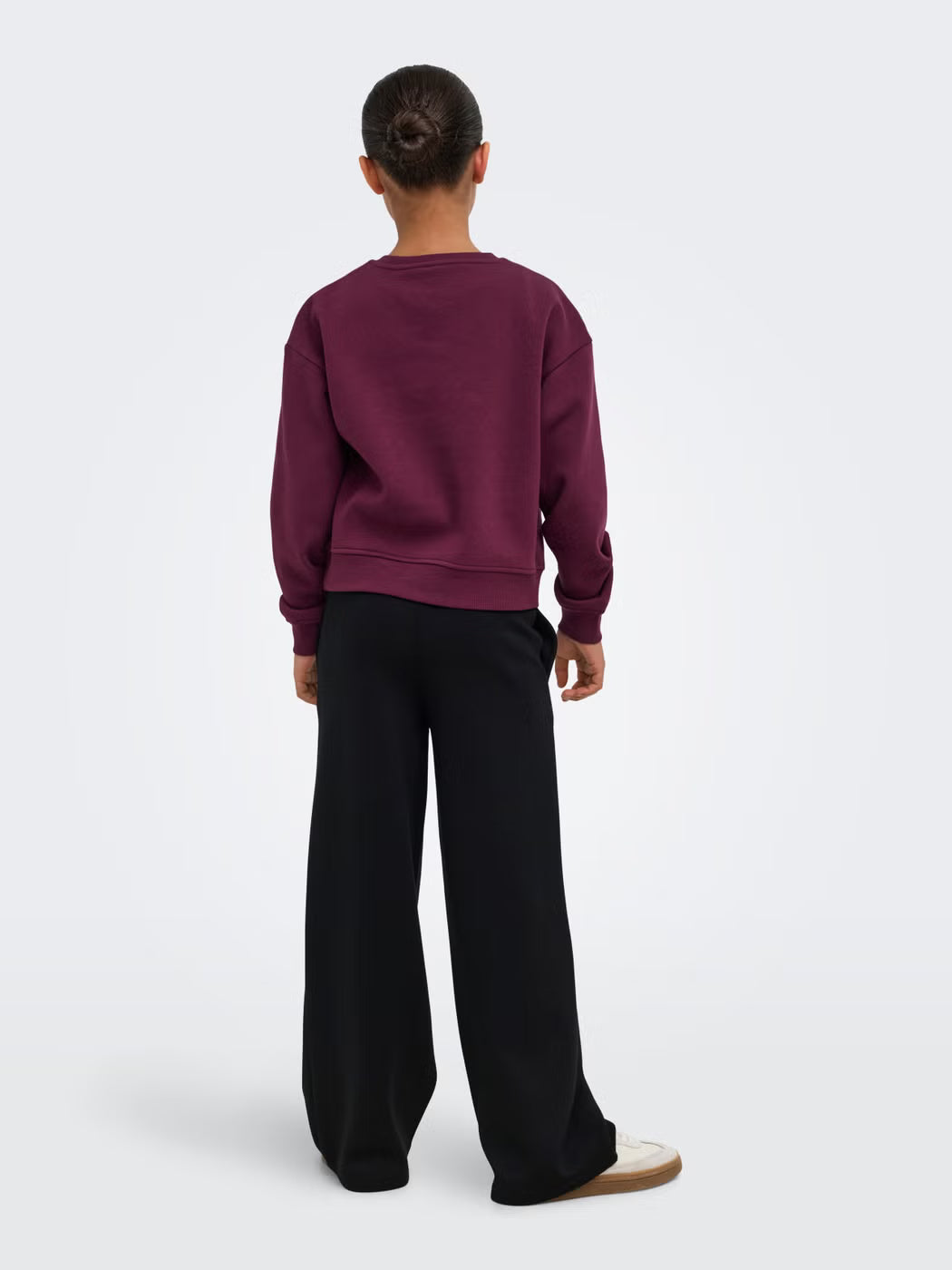 Only felpa girocollo da ragazza KOGSWEAT 15353354  rosso