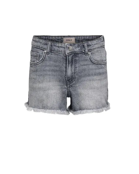 Only pantaloncino in denim da ragazza KOGROBYN Straight Fit 15291605 grigio medio
