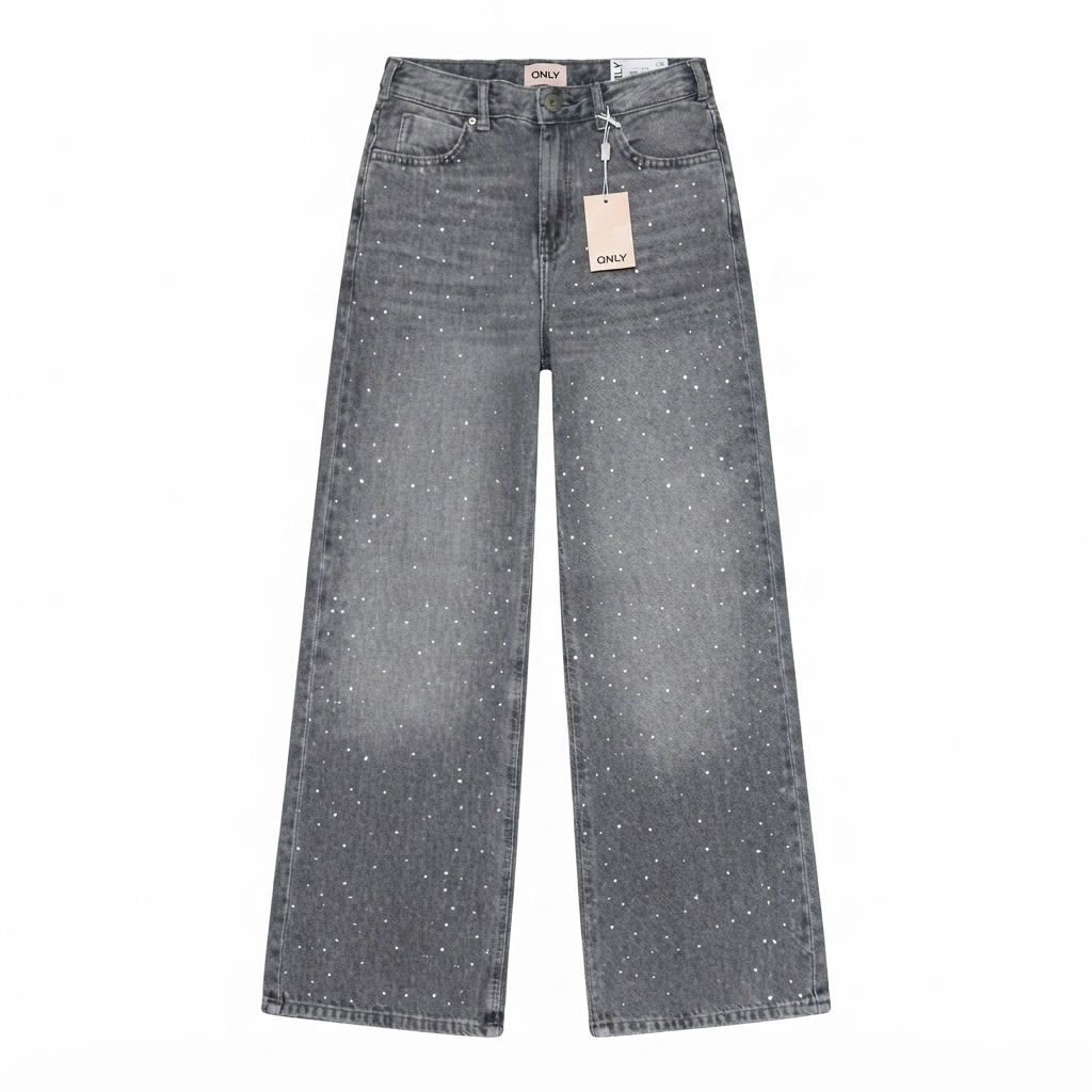 Only pantalone jeans da ragazza KOGCOBAIN Straight Fit 15377828 grigio