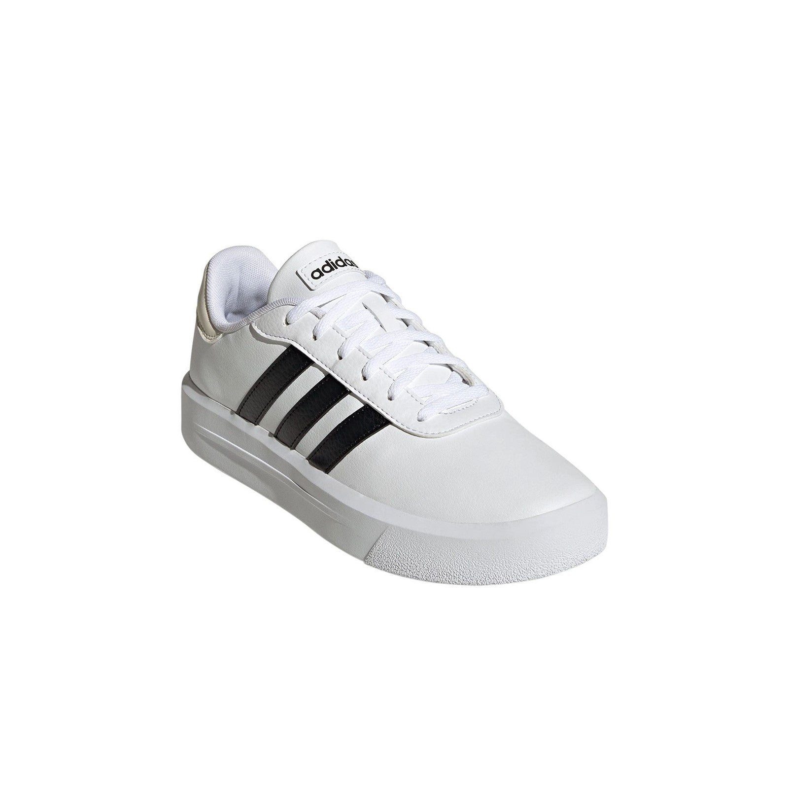 Adidas sneakers da donna con zeppa Court Platform HQ4532 bianco nero