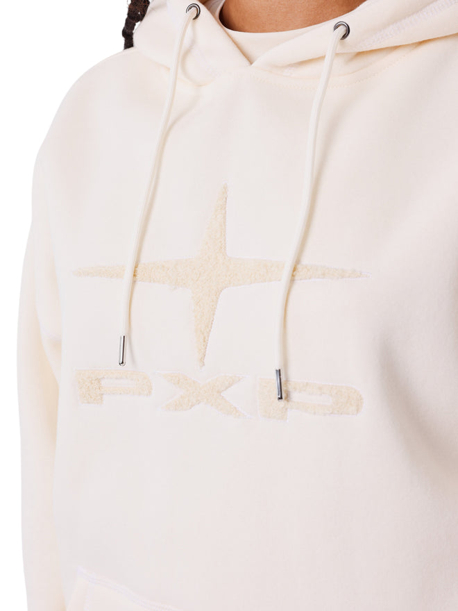 PXP Felpa Sportiva da Donna F252046 Crema - Felpa con Cappuccio con Logo PXP - logo