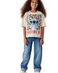 Pantalone jeans Name It Junior 13243087 blu medio, vista frontale su SportiamoWeb.it indossato