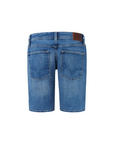 Pepe Jeans Bermuda in Denim da uomo Taper Fit PM801084RH7 blu medio