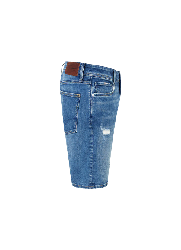 Pepe Jeans Bermuda in Denim da uomo Taper Fit PM801084RH7 blu medio