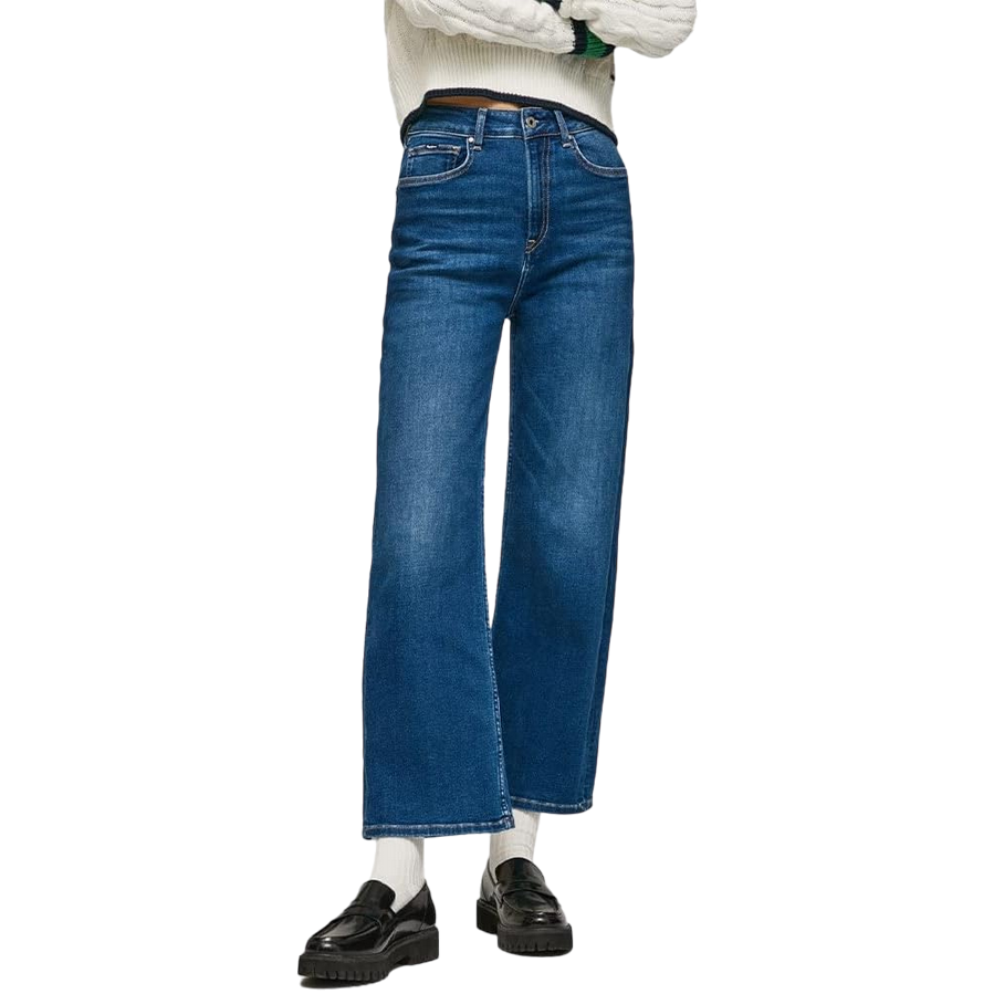 Pepe Jeans Pantalone jeans da donna a vita alta largo Lexa Sky Wide Fit High PL204162CQ58 000 denim