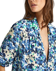 Pepe Jeans camicia da donna con stampa floreale Ciria PL304836 553 blu