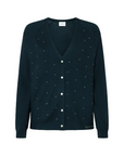 Pepe Jeans maglia cardigan da donna con borchiette Halo PL702186 594 blu