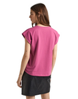 Pepe Jeans maglietta manica corta da donna con logo stampato Lory PL505853 363 rosa