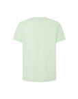 Pepe Jeans maglietta manica corta da uomo con logo ricamato Connor PM509206 612 verde chiaro