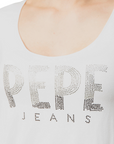 Pepe Jeans maglietta manica lunga da donna Calissa PL504337 802 bianco