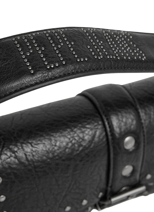 Pepe Jeans Borsa Donna PL0300002 Nero – Tracolla Sally Moon in Similpelle con Borchie e Patta Magnetica - logo