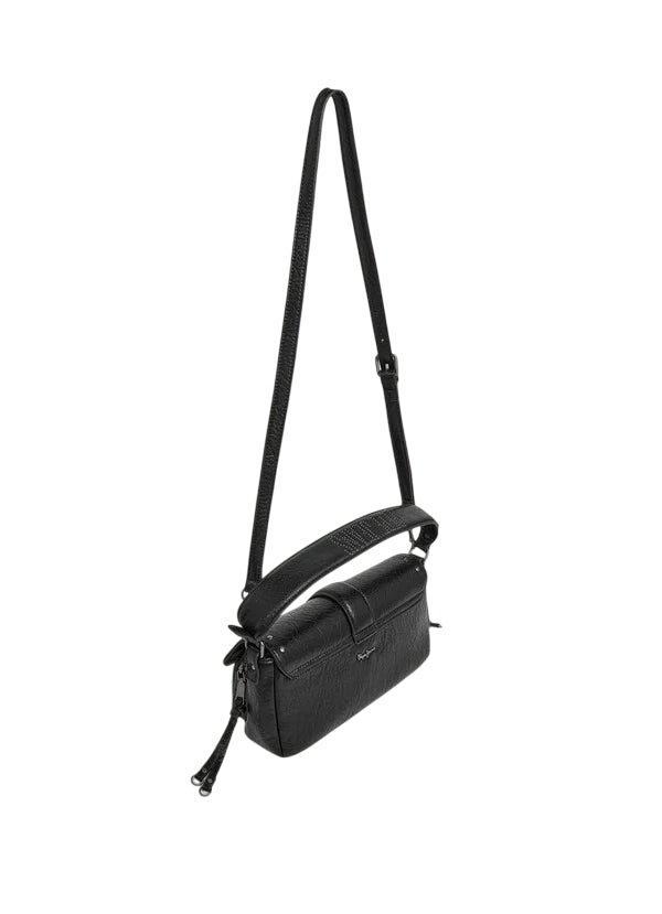 Pepe Jeans Borsa Donna PL0300002 Nero – Tracolla Sally Moon in Similpelle con Borchie e Patta Magnetica - retro