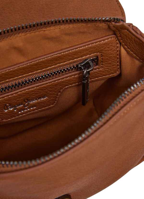 Pepe Jeans Borsa Donna PL0300006 869 Beige – Similpelle Premium con Patta e Tracolla Regolabile - dettaglio interno 
