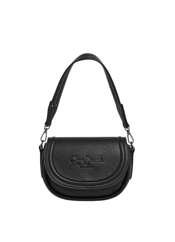 Pepe Jeans Borsa Donna PL0300006 999 Nero – Similpelle Premium con Patta e Tracolla Regolabile