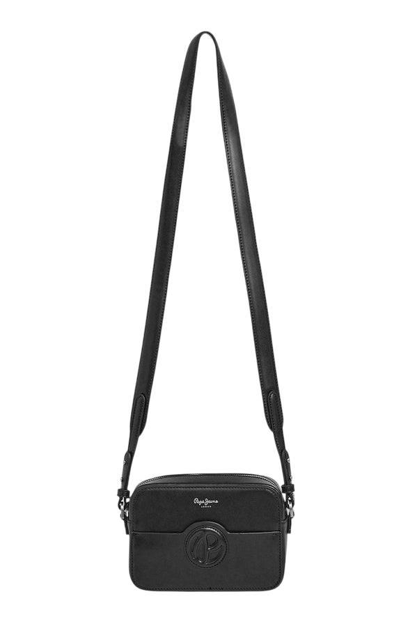 Pepe Jeans Borsa Donna PL031662 999 Nero – Design Minimal Chic in Similpelle Premium  tracolla fronte