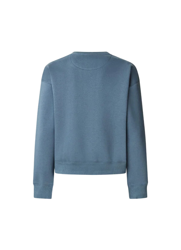 Pepe Jeans Felpa Donna BADDY PL5800002 556 Drill Blu - Felpa Girocollo Casual e Comfort 1