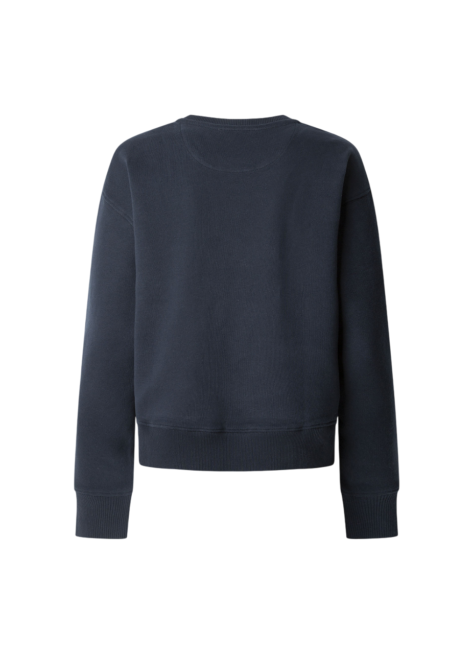 Pepe Jeans Felpa girocollo da donna  Maddy PL581484 594 blu1