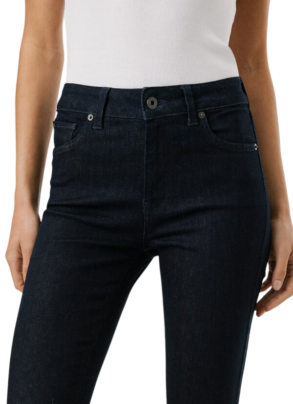 Pepe Jeans Jeans Donna PL2047288 Regent Nero – Skinny Fit a Vita Media, Eleganza e Comfort Everyday - dettaglio fronte 