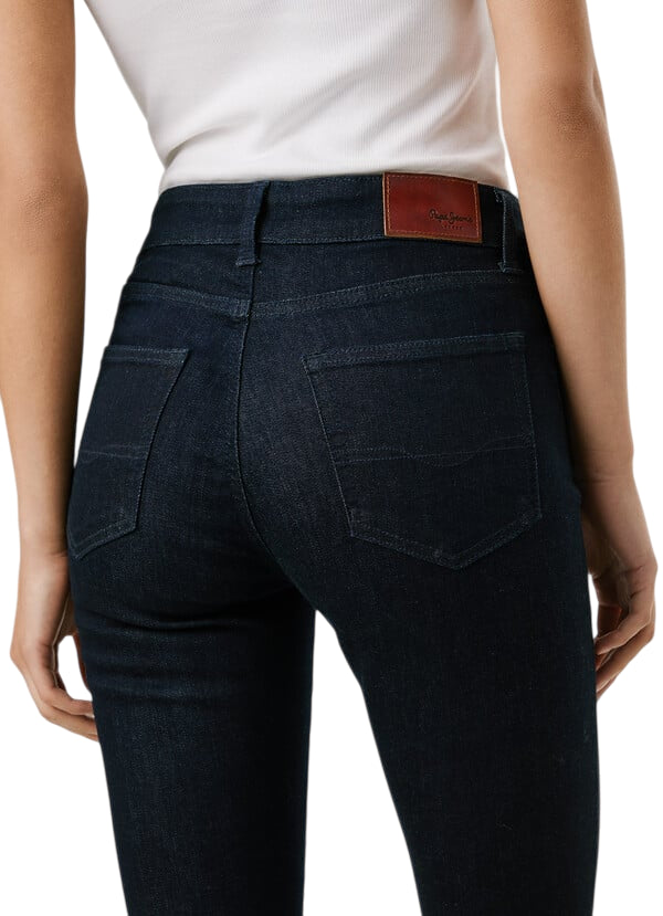 Pepe Jeans Jeans Donna PL2047288 Regent Nero – Skinny Fit a Vita Media, Eleganza e Comfort Everyday - dettaglio retro 