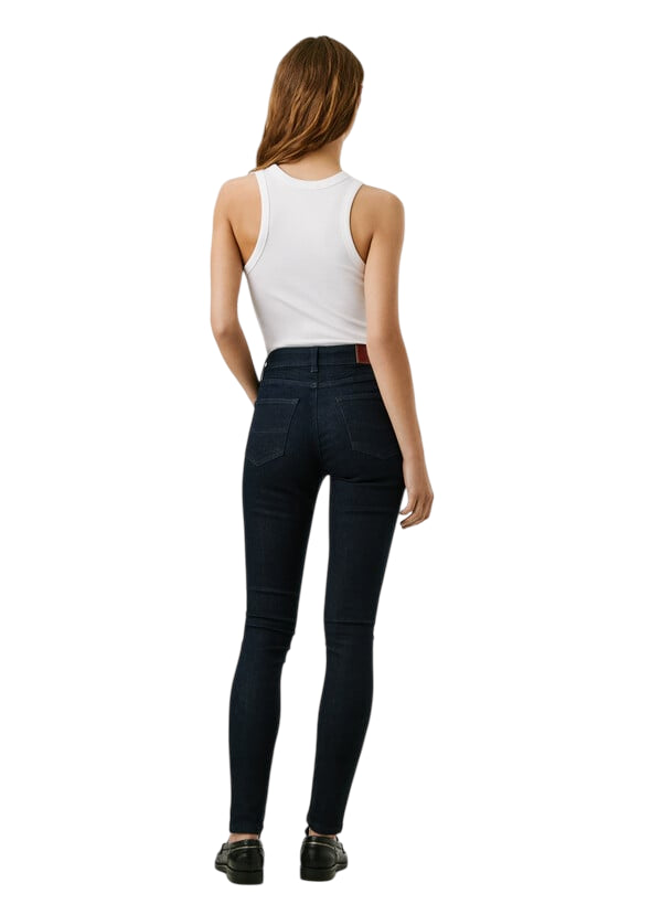 Pepe Jeans Jeans Donna PL2047288 Regent Nero – Skinny Fit a Vita Media, Eleganza e Comfort Everyday - intero retro