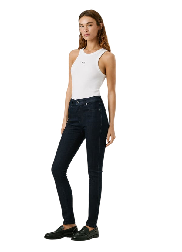 Pepe Jeans Jeans Donna PL2047288 Regent Nero – Skinny Fit a Vita Media, Eleganza e Comfort Everyday - laterale