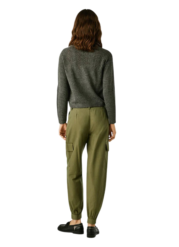 Pepe Jeans Maglioncino Donna Cherry PL7000010 963 Grigio - Maglione Girocollo Leggero e Casual - posteriore